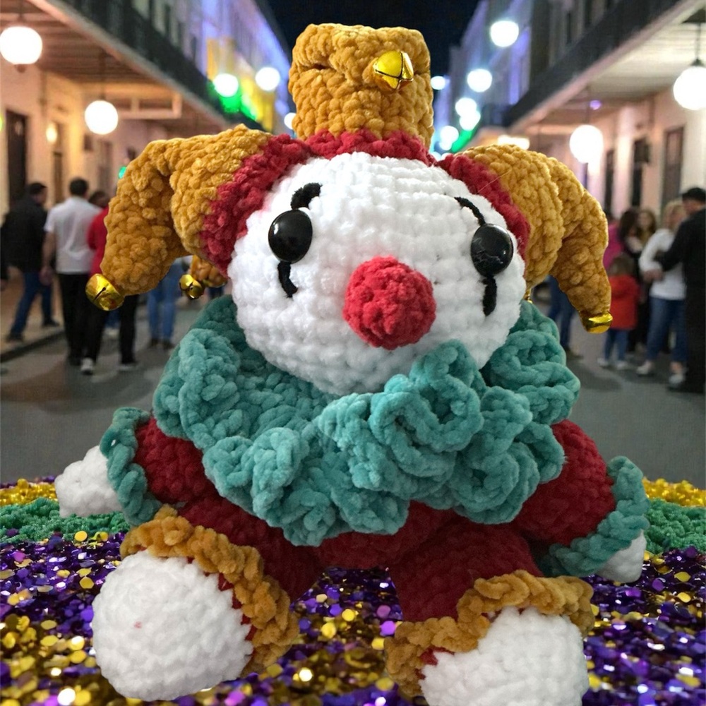 Colorful Jester Stuffed Animal Toy
